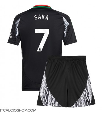 Arsenal Bukayo Saka #7 Seconda Maglia Bambino 2024-25 Manica Corta (+ Pantaloni corti)